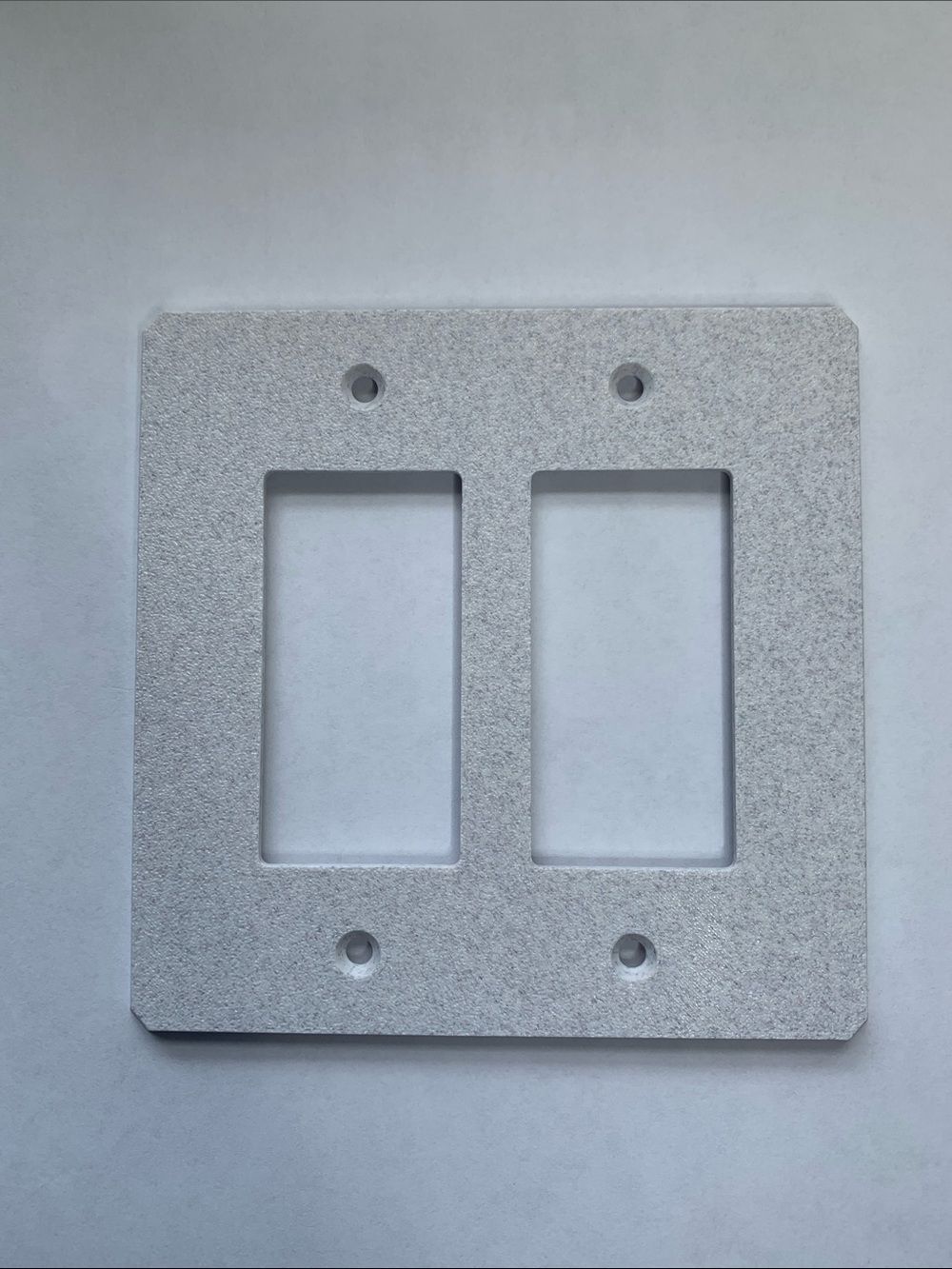 3 Pack Marble Textured Double Rocker GFI Wall Plate